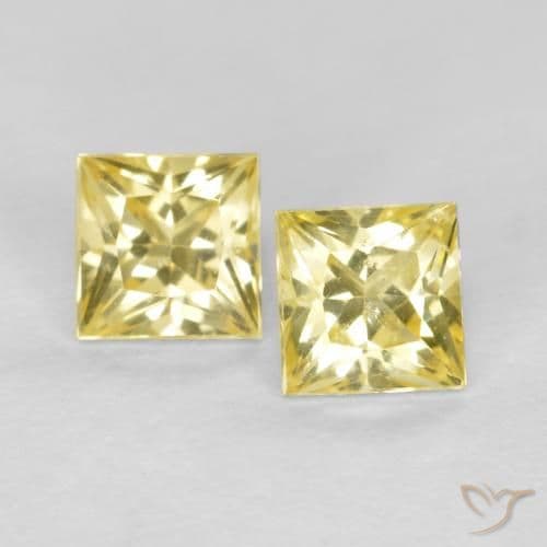 0.51ct Natural Tuscany Yellow Sapphire, Square, 3.3x3.2 mm