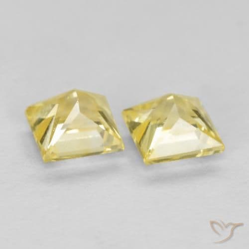 0.51ct Natural Tuscany Yellow Sapphire, Square, 3.3x3.2 mm