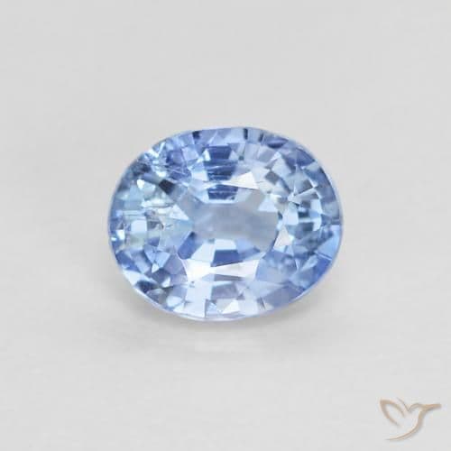 0.51ct Natural Pastel Blue Sapphire, Oval Cut, 4.9x4.1 mm