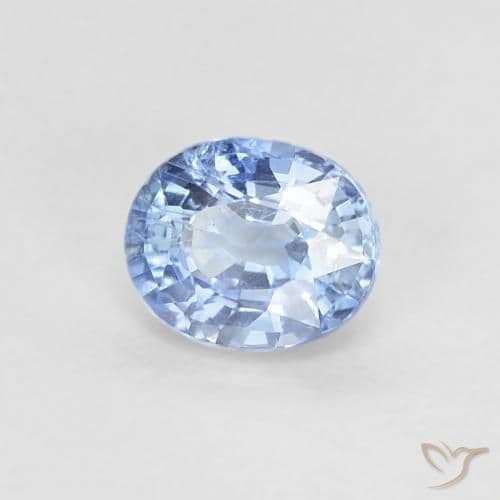 0.51ct Natural Pastel Blue Sapphire, Oval Cut, 4.9x4.1 mm