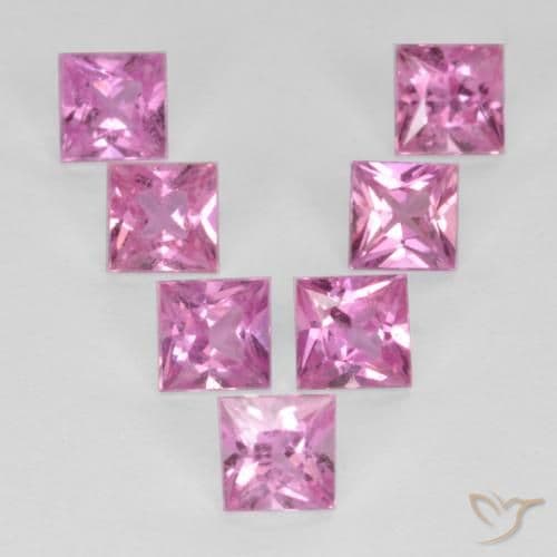 1.98ct Royal Purple Pink Sapphire, Square, 3.4x3.4 mm