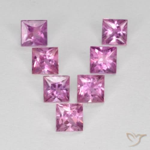 1.98ct Royal Purple Pink Sapphire, Square, 3.4x3.4 mm