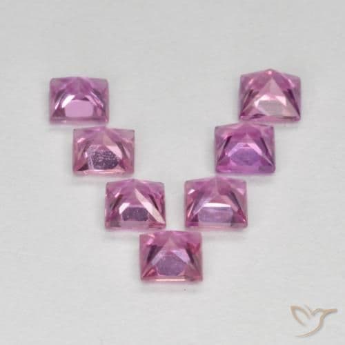 0.98ct Royal Purple Pink Sapphire, Square, 2.7x2.7 mm