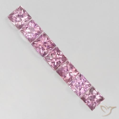 1.98ct Royal Purple Pink Sapphire, Square, 3.4x3.4 mm