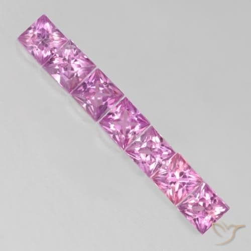 1.98ct Royal Purple Pink Sapphire, Square, 3.4x3.4 mm