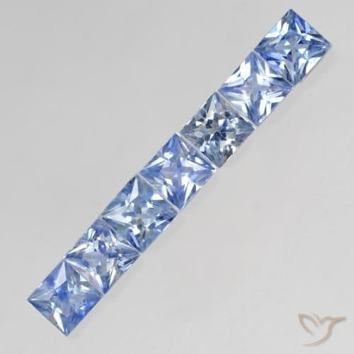 1.26ct Natural Light Purplish Blue Sapphire, Square, 3x3 mm