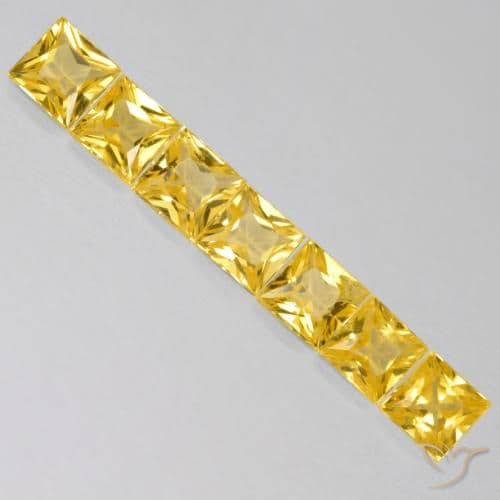 2.32ct Natural Golden Sapphire, Square, 3.5x3.5 mm