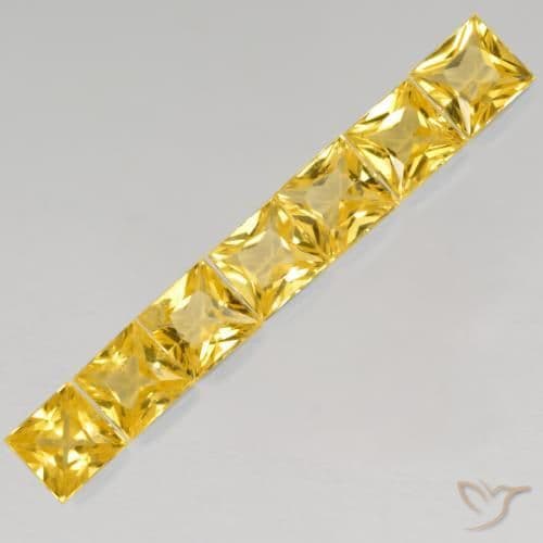 2.32ct Natural Golden Sapphire, Square, 3.5x3.5 mm