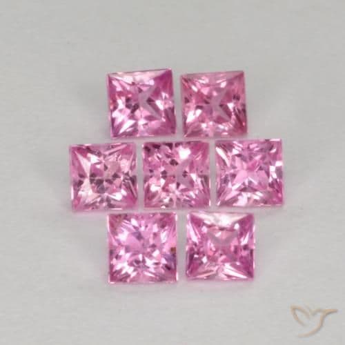 0.61ct Very Light Royal Purple Pink Sapphire, Square, 2.2x2.2 mm