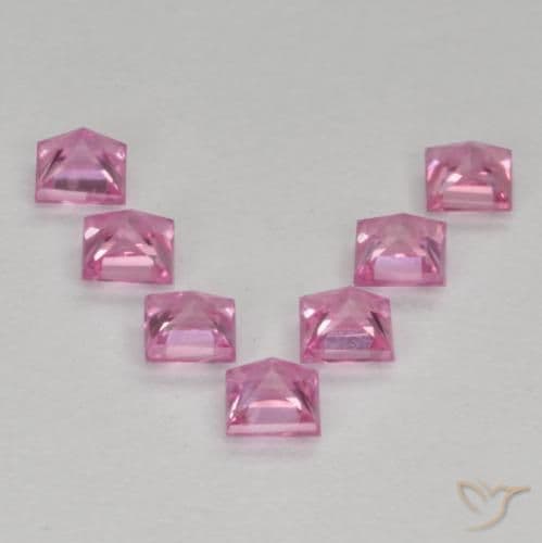 0.61ct Very Light Royal Purple Pink Sapphire, Square, 2.2x2.2 mm