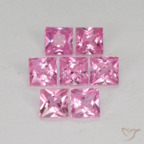 1.03ct Very Light Royal Purple Pink Sapphire, Square, 2.8x2.7 mm