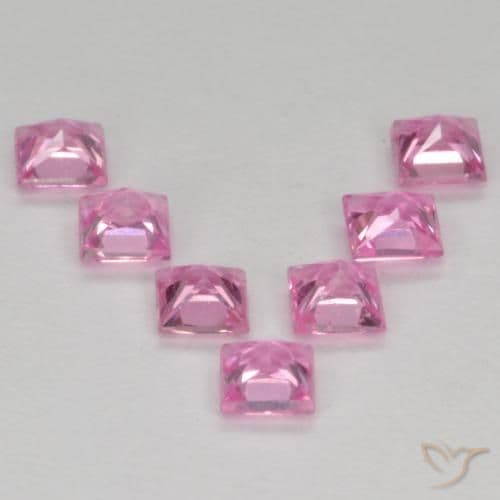 1.03ct Very Light Royal Purple Pink Sapphire, Square, 2.8x2.7 mm