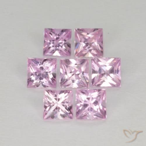0.99ct Natural Cherry Pink Tone Sapphire, Square, 2.8x2.8 mm