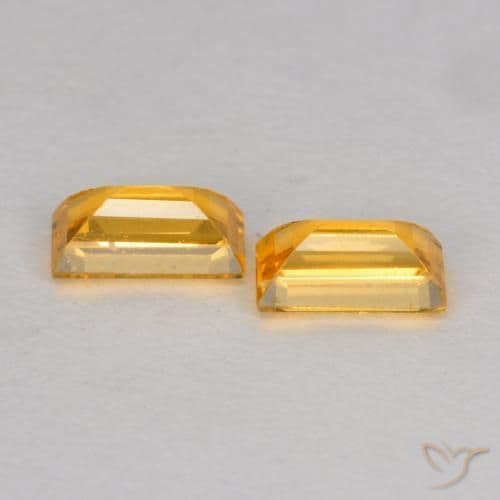 0.54ct Medium-Dark Golden Sapphire, Baguette, 4.5x2.5 mm