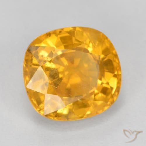3.25ct Natural Dark Golden Sapphire, Cushion Cut, 8.5x8.1 mm