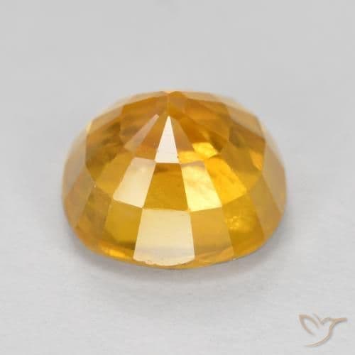 3.25ct Natural Dark Golden Sapphire, Cushion Cut, 8.5x8.1 mm