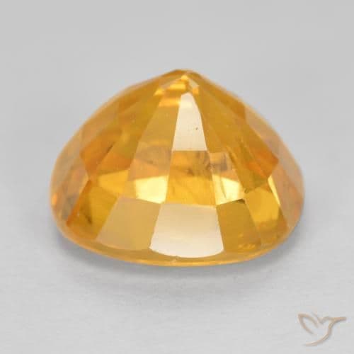 5.00ct Medium-Light Orange Sapphire, Cushion Cut, 9.8x8.9 mm