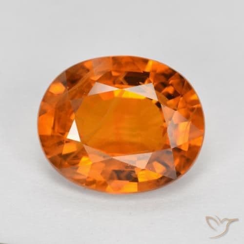 4.03ct Natural Medium Orange Sapphire, Oval Cut, 10.4x8.6 mm