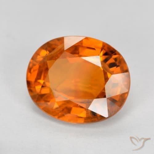 4.03ct Natural Medium Orange Sapphire, Oval Cut, 10.4x8.6 mm