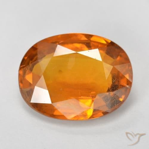 6.96ct Natural Reddish Orange Sapphire, Oval Cut, 14x10.8 mm