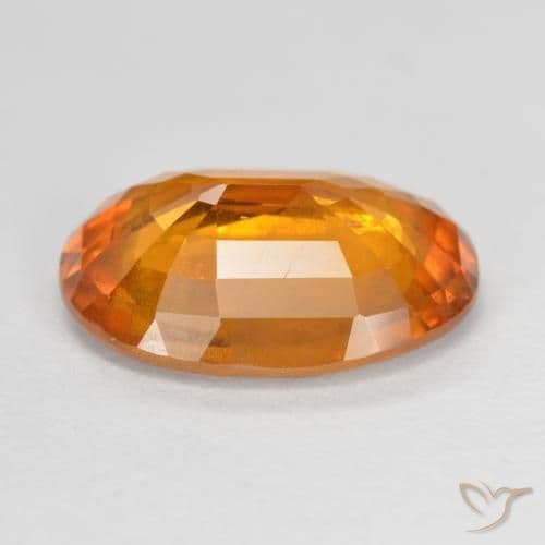 6.96ct Natural Reddish Orange Sapphire, Oval Cut, 14x10.8 mm