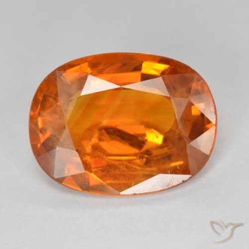 6.78ct Medium Orange Sapphire, Oval Cut, 13.9x10.6 mm