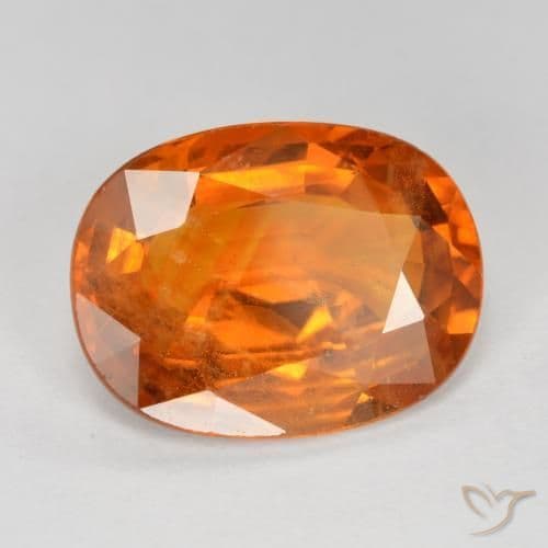 6.78ct Medium Orange Sapphire, Oval Cut, 13.9x10.6 mm