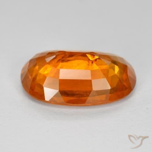 6.78ct Medium Orange Sapphire, Oval Cut, 13.9x10.6 mm