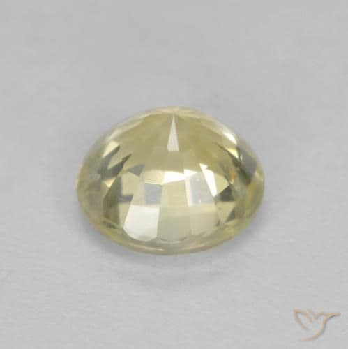0.47ct Natural Pale Yellow Sapphire, Round Cut, 4.47 mm
