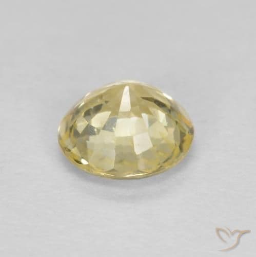 0.43ct Light Laguna Yellow Sapphire, Round Cut, 4.41 mm