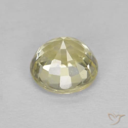 0.53ct Light Laguna Yellow Sapphire, Round Cut, 4.49 mm