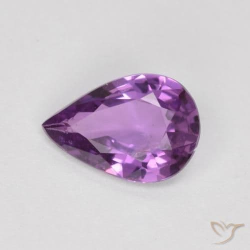 0.47ct Purplish Violet Sapphire, Pear Shape, 6.4x4.4 mm