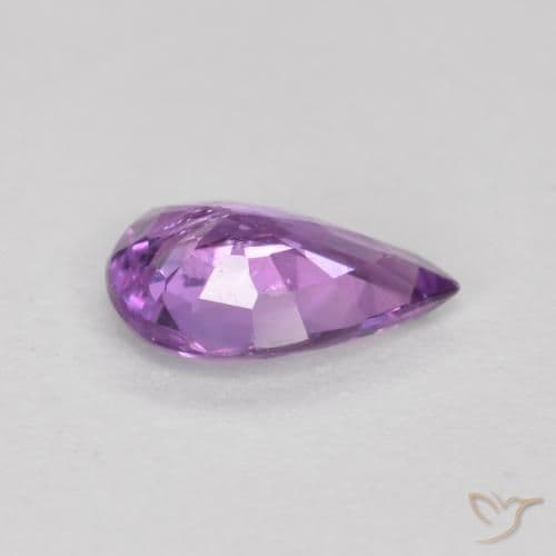0.47ct Purplish Violet Sapphire, Pear Shape, 6.4x4.4 mm