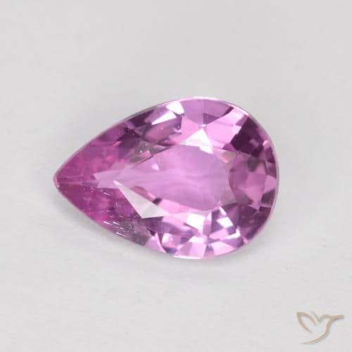 0.82ct Medium-Dark Purple Sapphire, Pear Shape, 6.7x4.7 mm