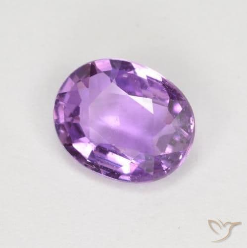 0.70ct Natural Medium Purple Sapphire, Oval Cut, 6.1x4.9 mm
