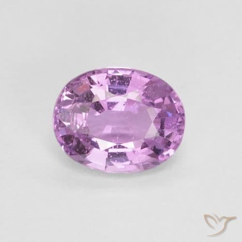 0.84ct Pinkish Violet Purple Sapphire, Oval Cut, 6.1x4.9 mm