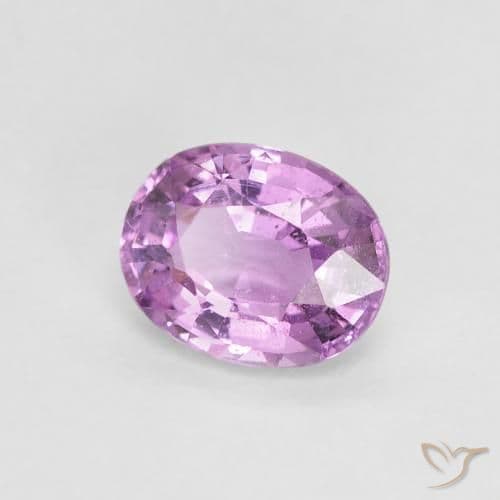 0.84ct Pinkish Violet Purple Sapphire, Oval Cut, 6.1x4.9 mm