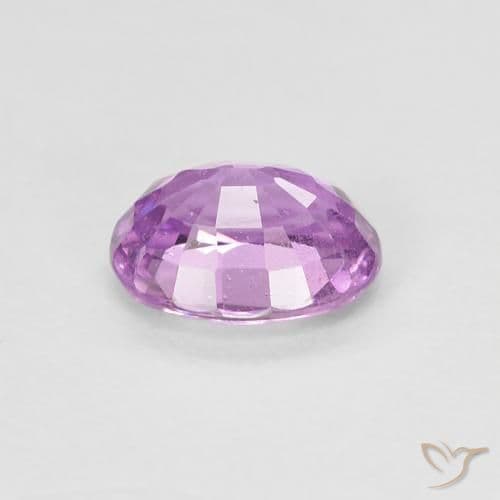 0.84ct Pinkish Violet Purple Sapphire, Oval Cut, 6.1x4.9 mm