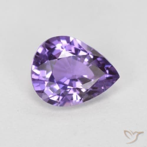 0.66ct Natural Intense Violet Sapphire, Pear Shape, 6x4.8 mm