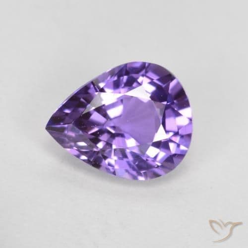 0.66ct Natural Intense Violet Sapphire, Pear Shape, 6x4.8 mm