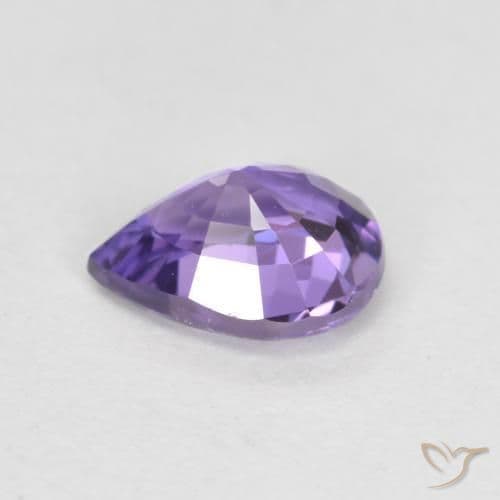 0.66ct Natural Intense Violet Sapphire, Pear Shape, 6x4.8 mm