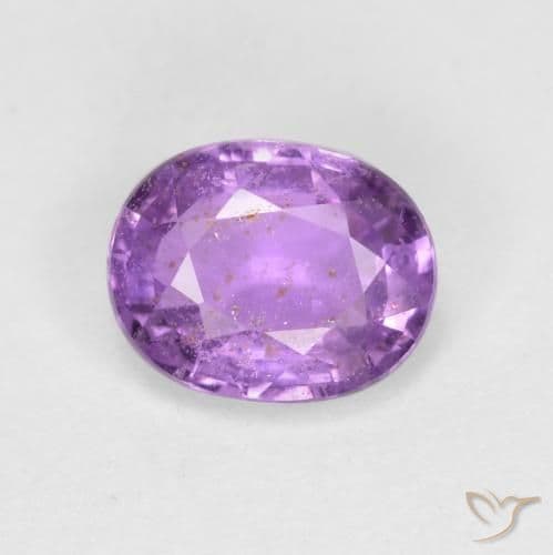 0.77ct Purplish Violet Sapphire, Oval Cut, 6.1x4.9 mm