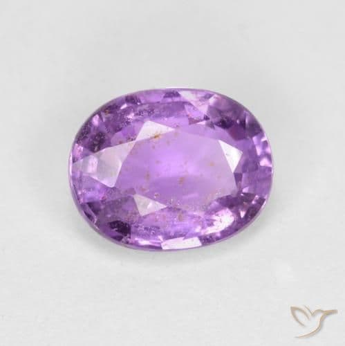 0.77ct Purplish Violet Sapphire, Oval Cut, 6.1x4.9 mm