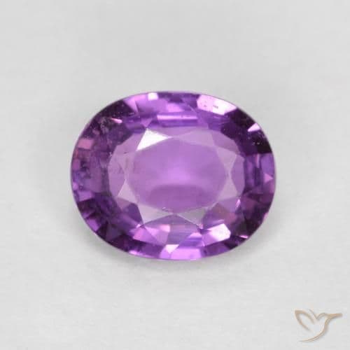0.72ct Natural Deep Purple Sapphire, Oval Cut, 6x4.9 mm