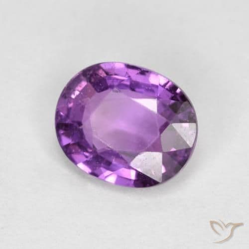 0.72ct Natural Deep Purple Sapphire, Oval Cut, 6x4.9 mm