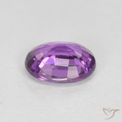 0.72ct Natural Deep Purple Sapphire, Oval Cut, 6x4.9 mm