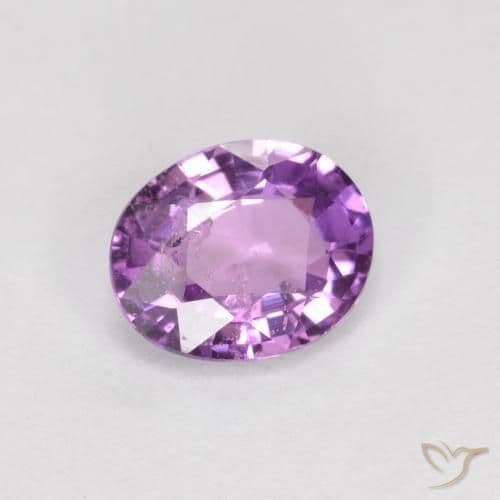 0.51ct Medium-Dark Purple Sapphire, Oval Cut, 5.6x4.5 mm