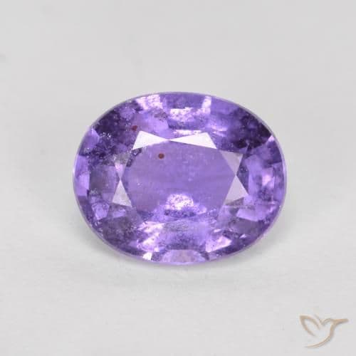 0.84ct Natural Deep Violet Sapphire, Oval Cut, 6x5.1 mm