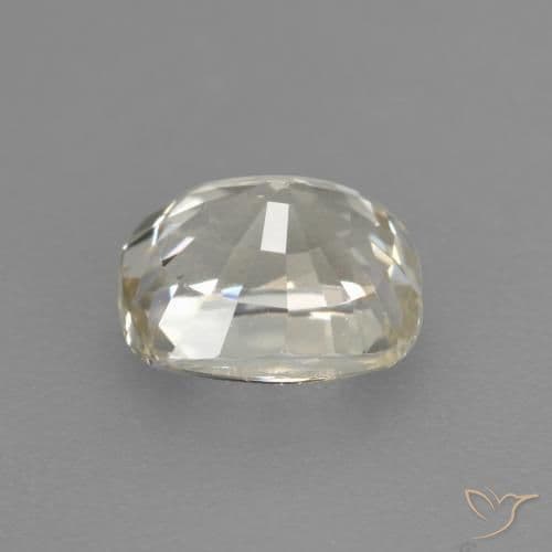 1.18ct Natural Pale Yellow Sapphire, Cushion Cut, 6.2x5.3 mm
