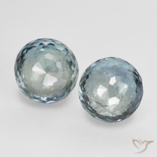 0.74ct Natural Greenish Blue Sapphire, Round Cut, 3.92 mm
